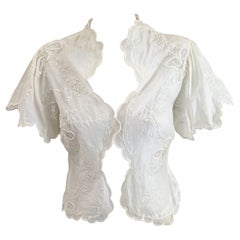 Edwardianischer Bolero aus besticktem Batist