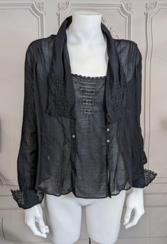 Edwardian Batiste gefärbte Armistice Bluse, Studio VL