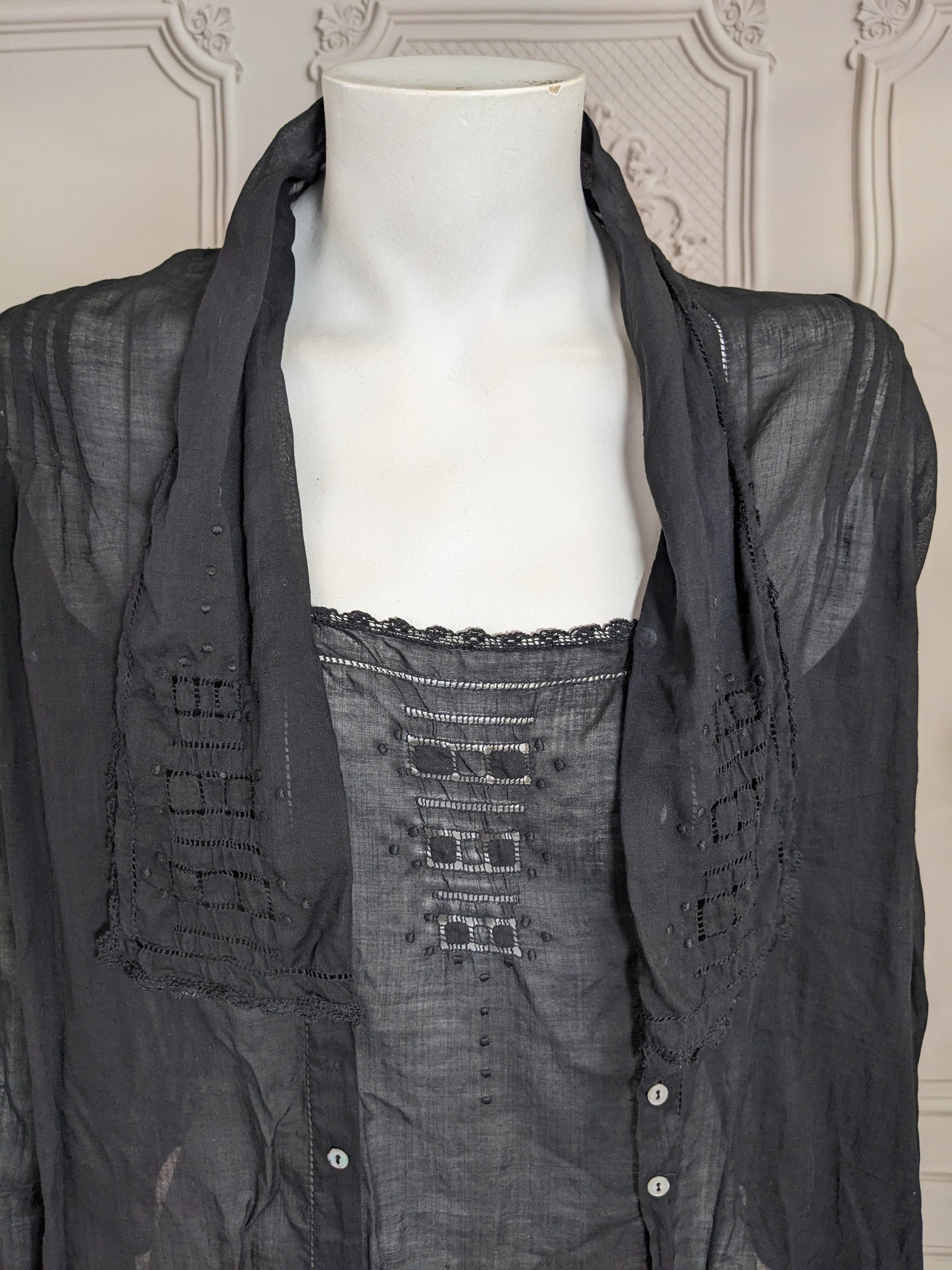 Edwardian Batiste Overdyed Armistice Blouse, Studio VL en venta 3