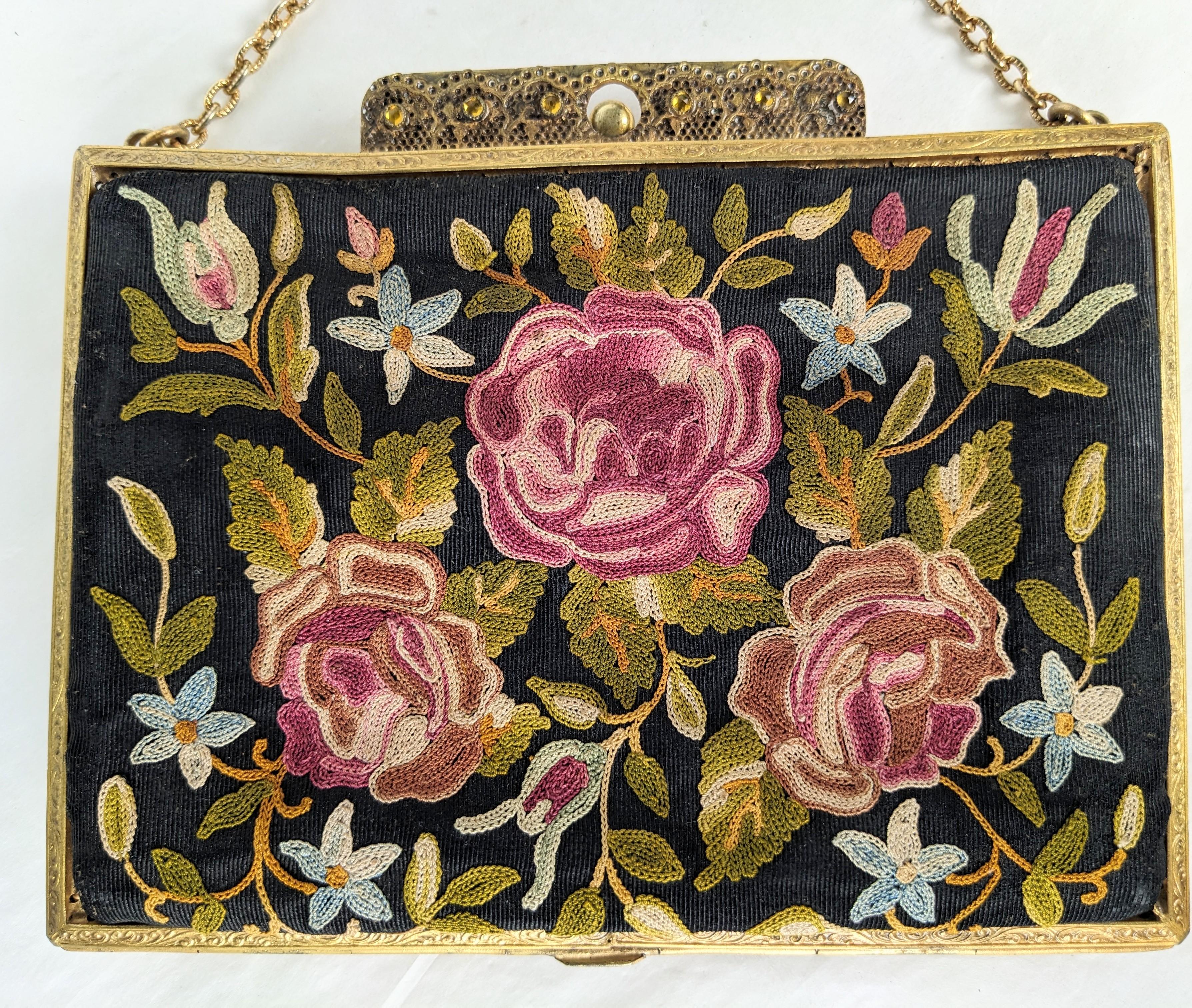 Women's  Edwardian Beauvais Embroidered Bag For Sale