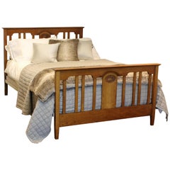 Antique Edwardian Bed in Oak, WD29