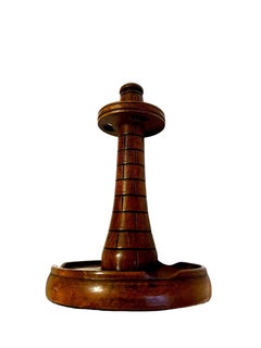 Edwardian Beechwood Pipe Holder, Lighthouse Design, Antique, 1900, hand crafted