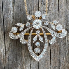 Edwardian Belle Epoque 1.81 CTW Diamonds Pendant Necklace