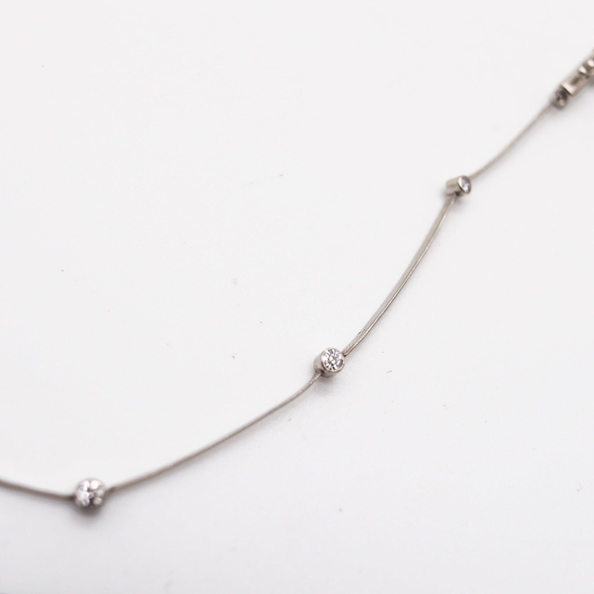 EDWARDIAN Belle Epoque 1905 Platinum Festoon Necklace With 10.35 Ctw Diamonds For Sale 2