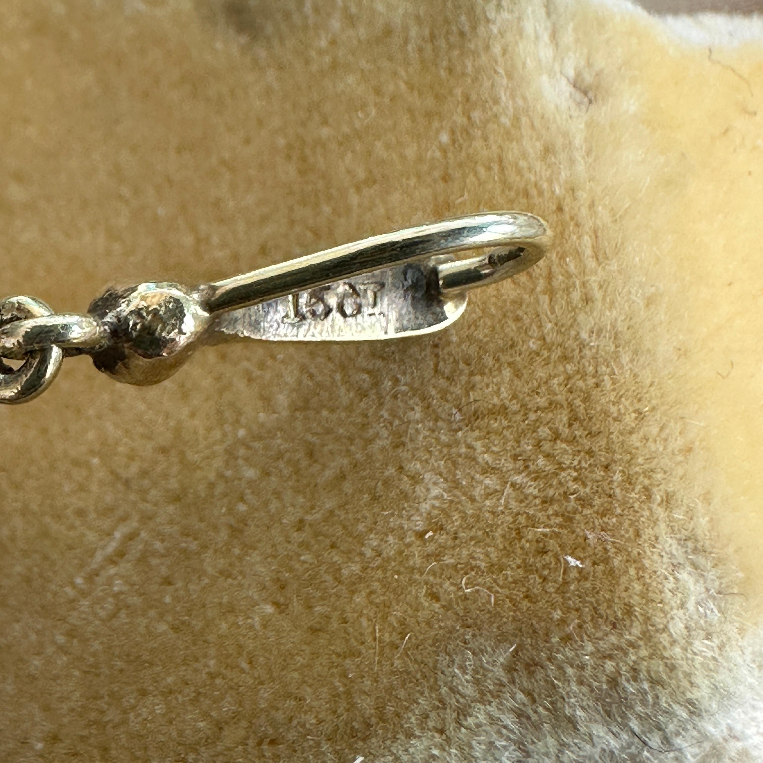 Edwardian Belle Epoque Moonstone Pearl 15K Pendant Necklace For Sale 15