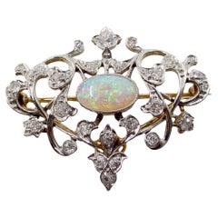 Edwardian Belle Epoque Platinum Top Convertible Pendant Brooch