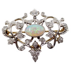  Edwardian Belle Epoque Platinum Top Convertible Pendant Brooch