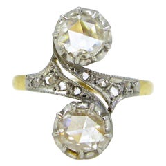 belle epoque rose Edwardian Belle Époque Rose cut Diamonds Toi et Moi Ring