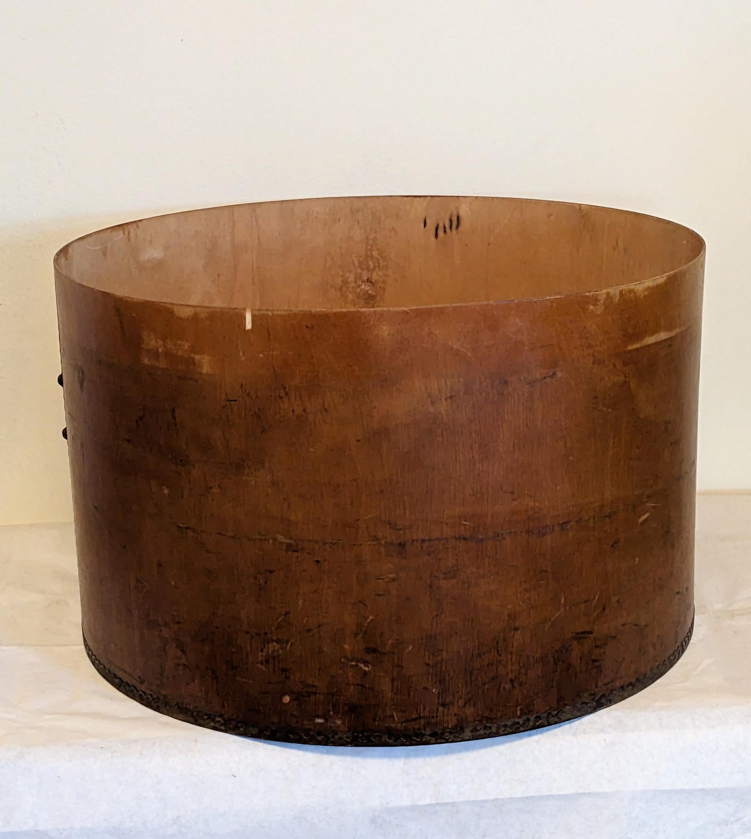 Edwardian Bent Wood Hat Box For Sale 1