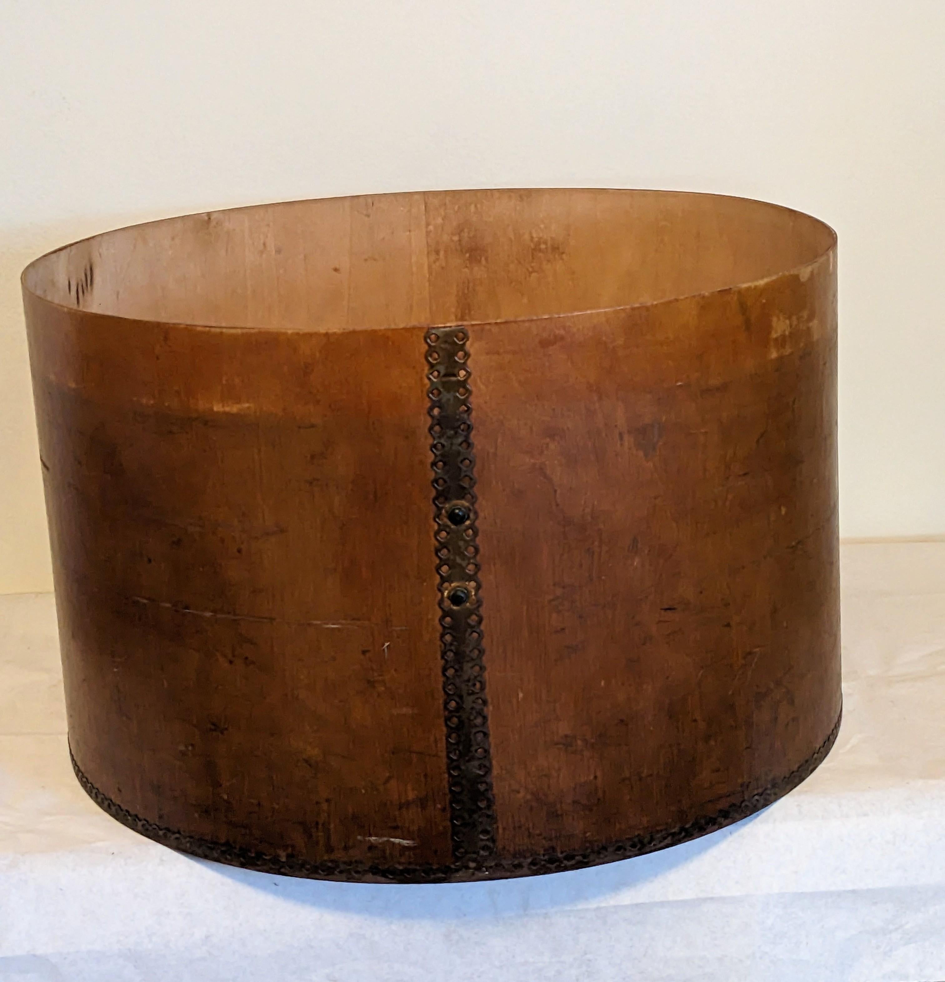 Edwardian Bent Wood Hat Box For Sale 2