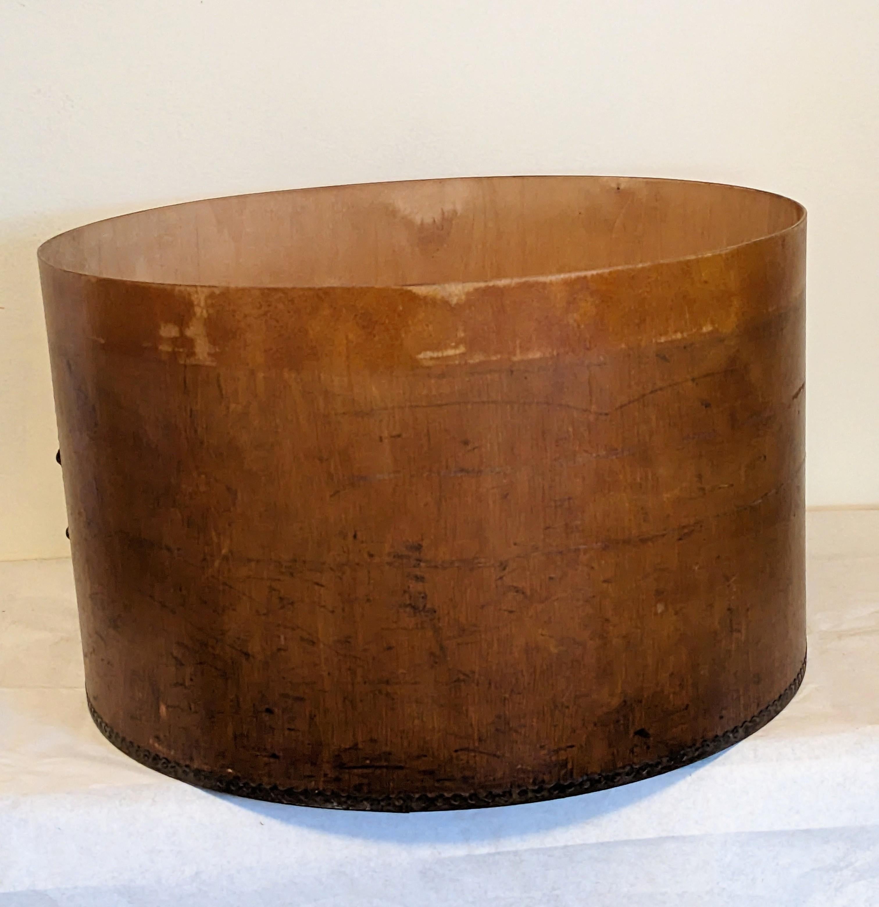 Edwardian Bent Wood Hat Box For Sale 3