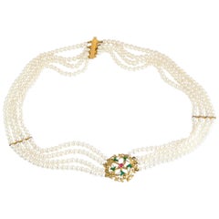 Antique Edwardian Bespoke Pearl Necklace
