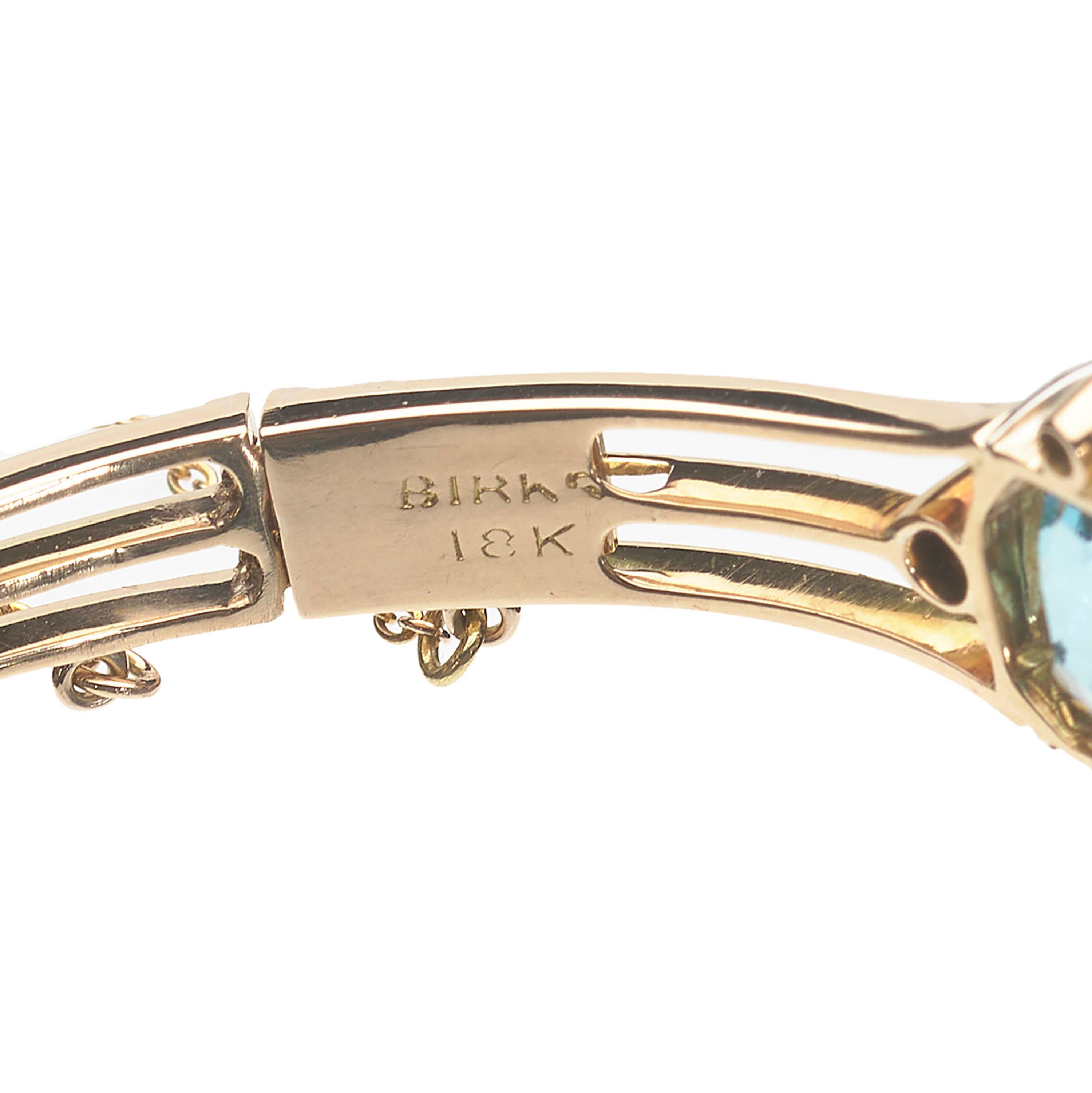 Bracelet édouardien en aigue-marine, perles, diamants et or de Birks of Canada, vers 1905 Pour femmes en vente