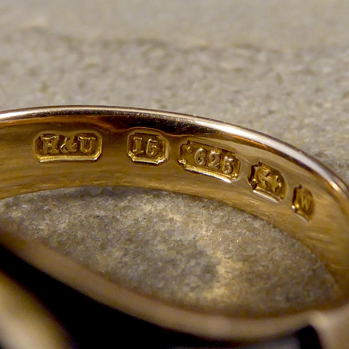 Edwardian Bloodstone Signet Ring in 15 Carat Yellow Gold 1