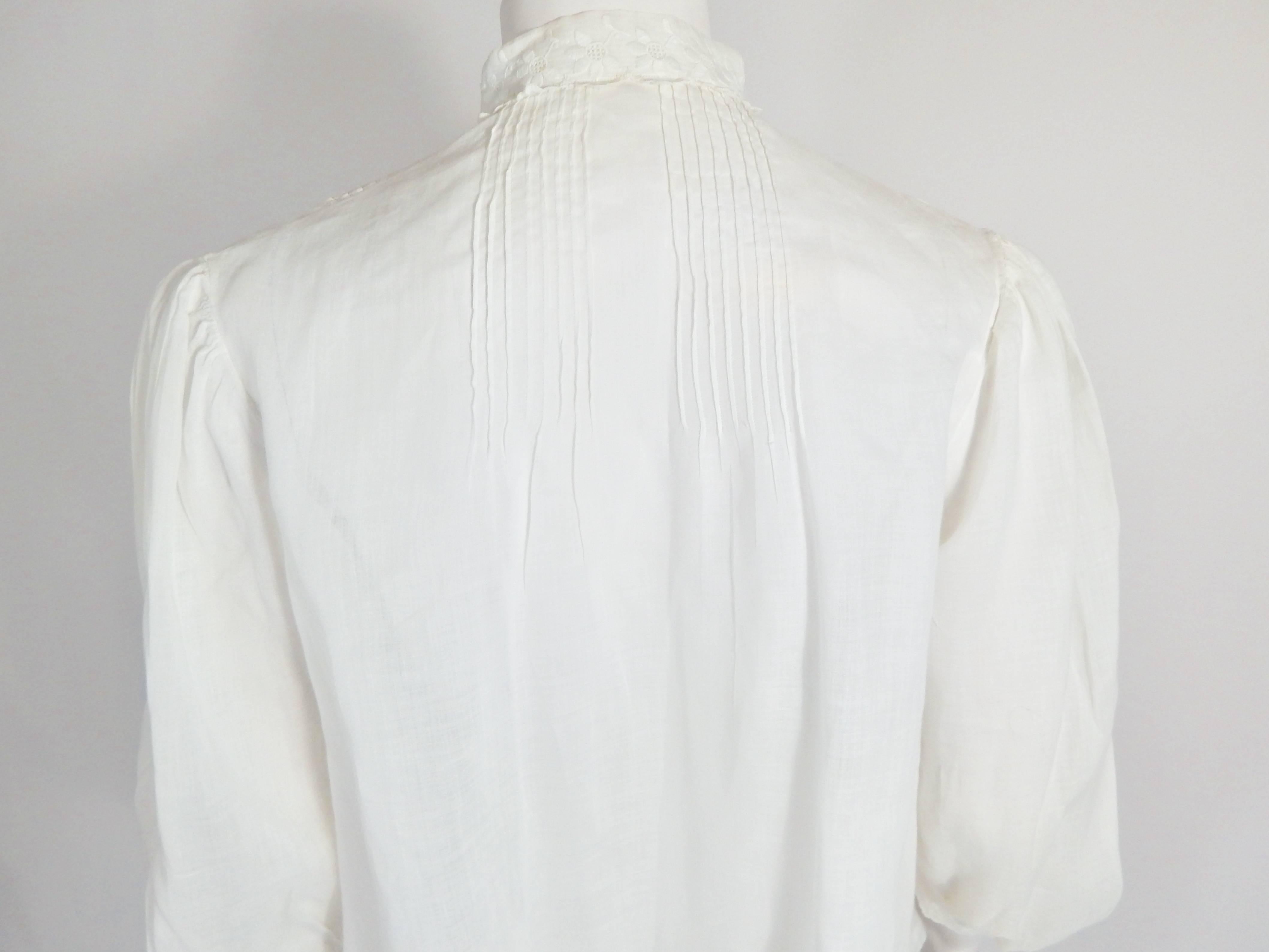 Embroidered Edwardian Blouse For Sale 3