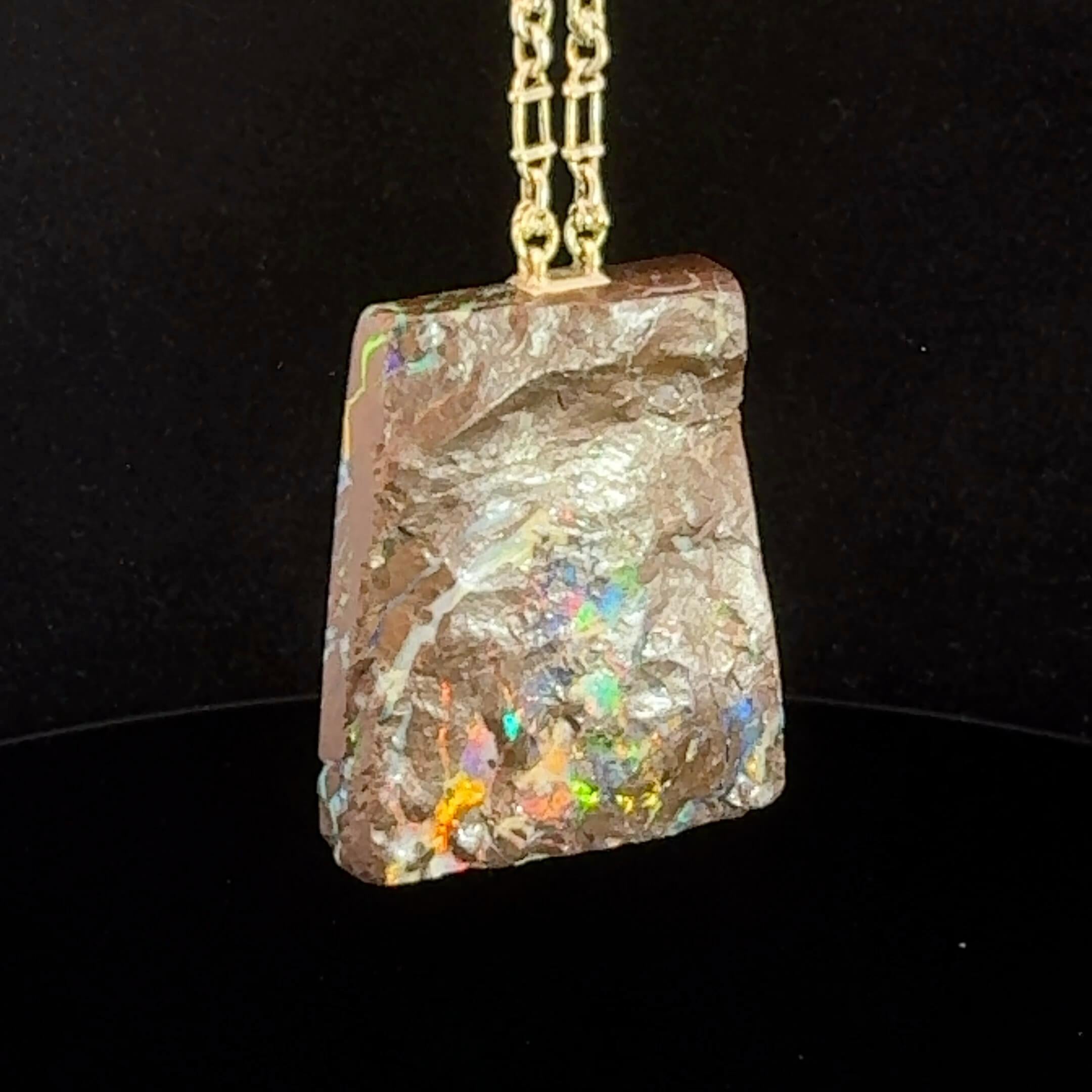 Edwardian Boulder Opal Necklet Circa 1910-1920s In Good Condition For Sale In ADELAIDE, SA