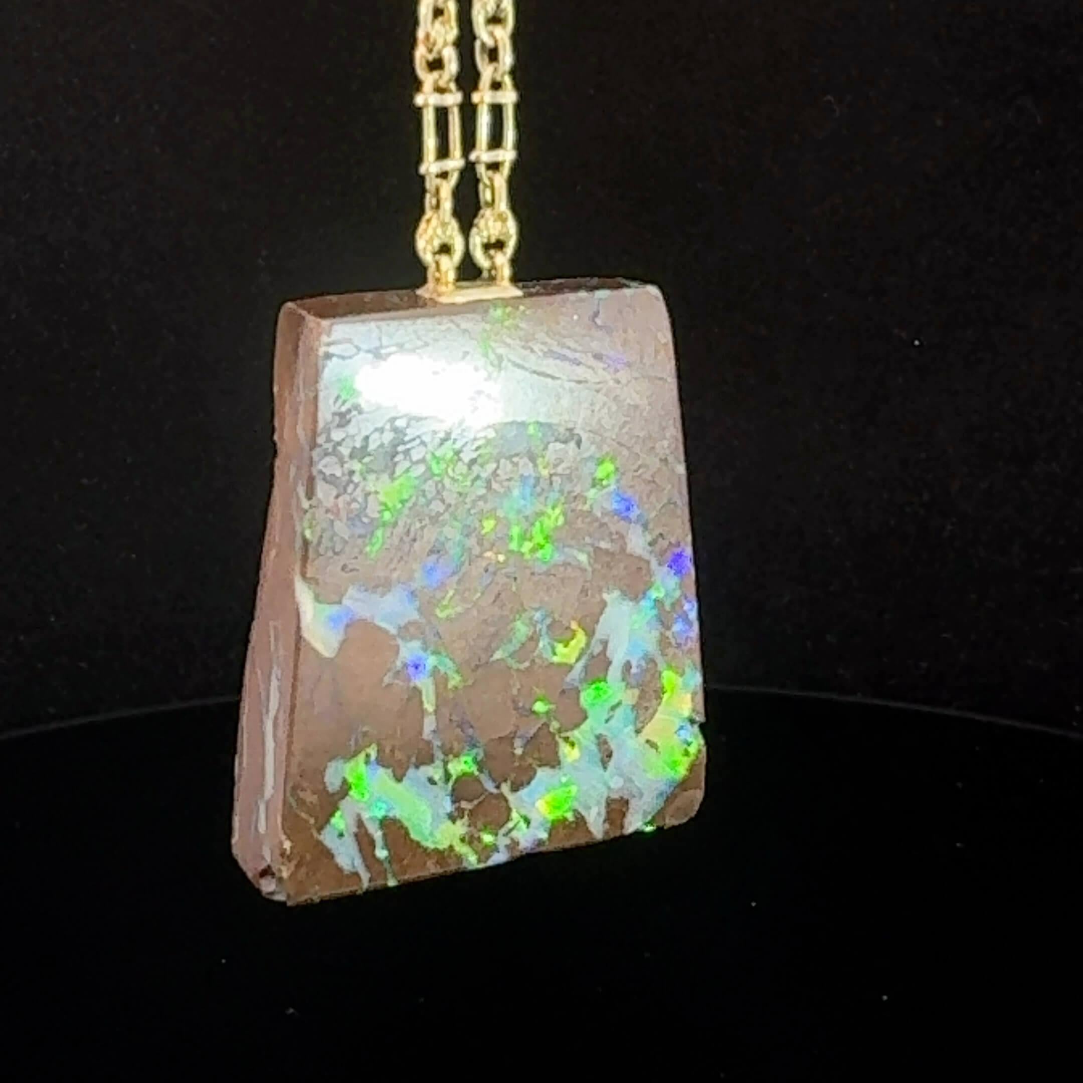 Edwardian Boulder Opal Necklet Circa 1910-1920s For Sale 1
