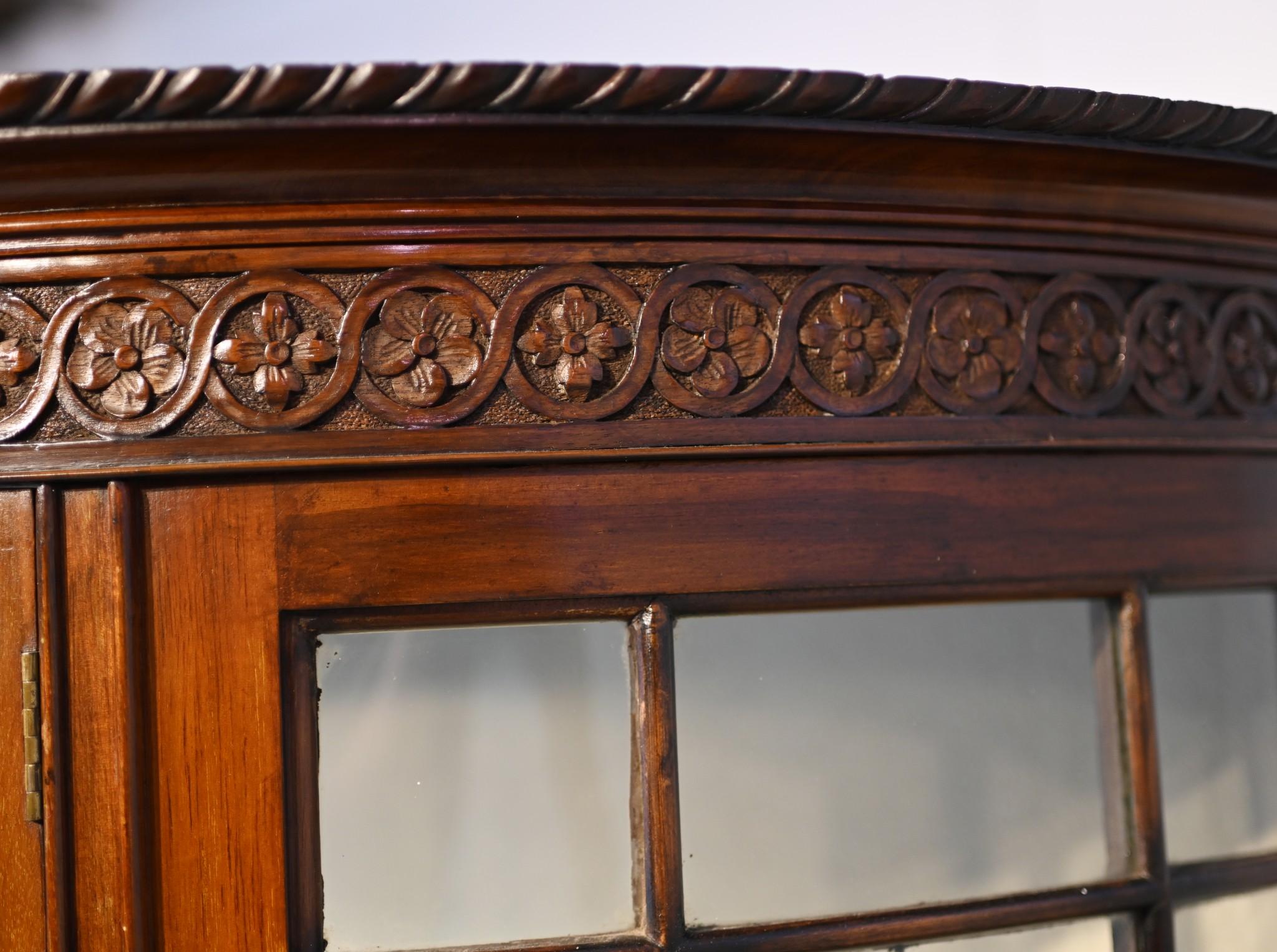 Edwardian Bow Front Display Cabinet Mahogany Vitrine 1900 6