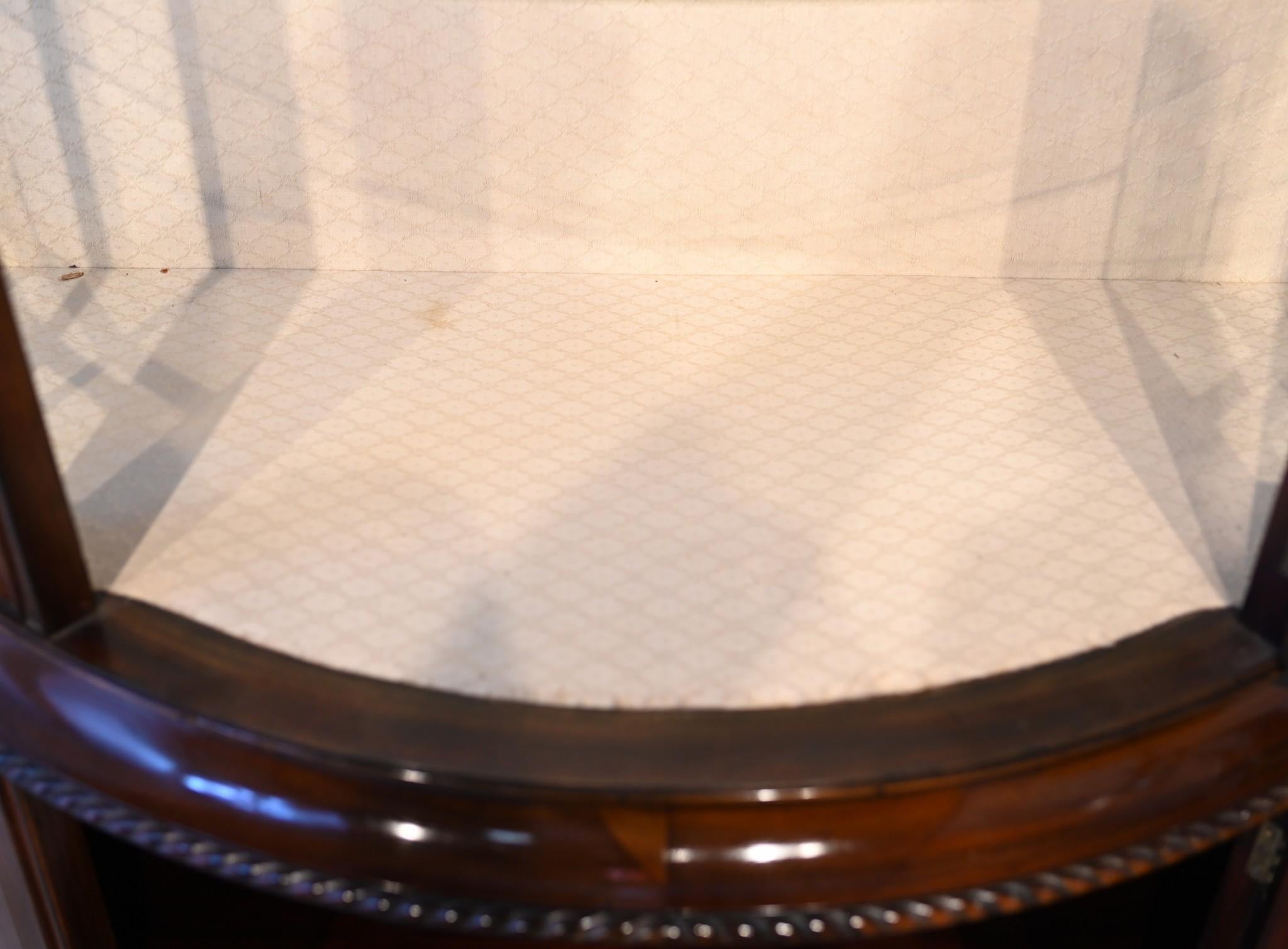 Edwardian Bow Front Display Cabinet Mahogany Vitrine 1900 4