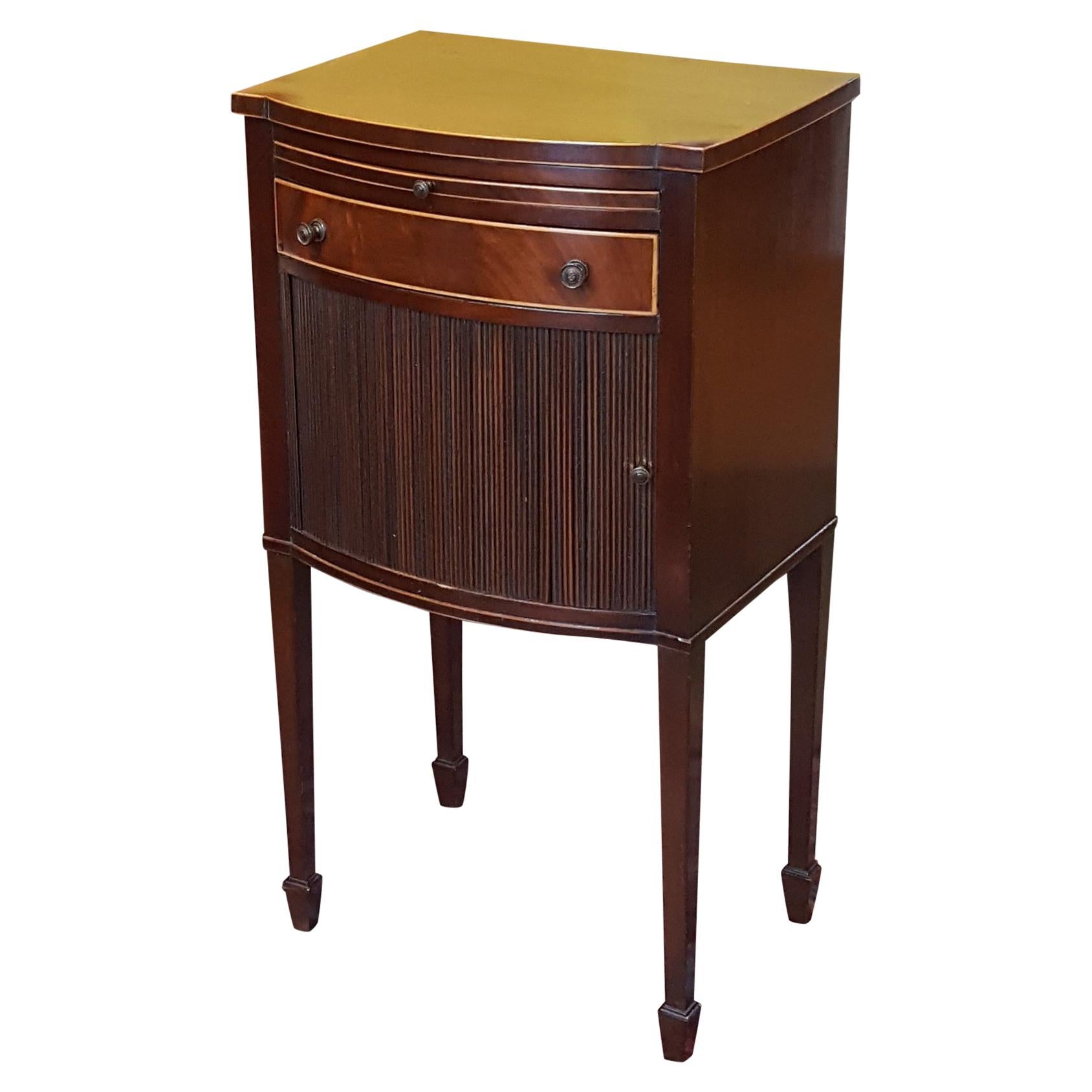 Edwardian Bow Fronted Nightstand