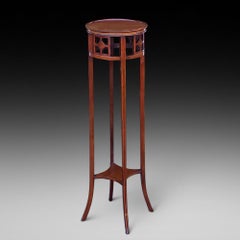 Edwardian Buchsbaum aufgereiht Mahagoni Jardinière Stand