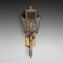 Edwardian Brass and Copper Porch Lantern