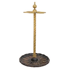 Edwardian Brass & Cast Iron Stick & Umbrella Stand