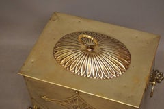 Edwardian Brass Coal Bin