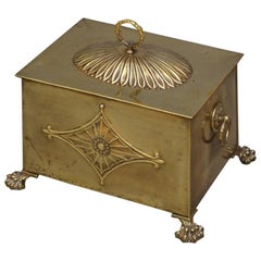 Edwardian Brass Coal Bin