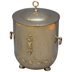 Antique Edwardian Brass Coal Bin