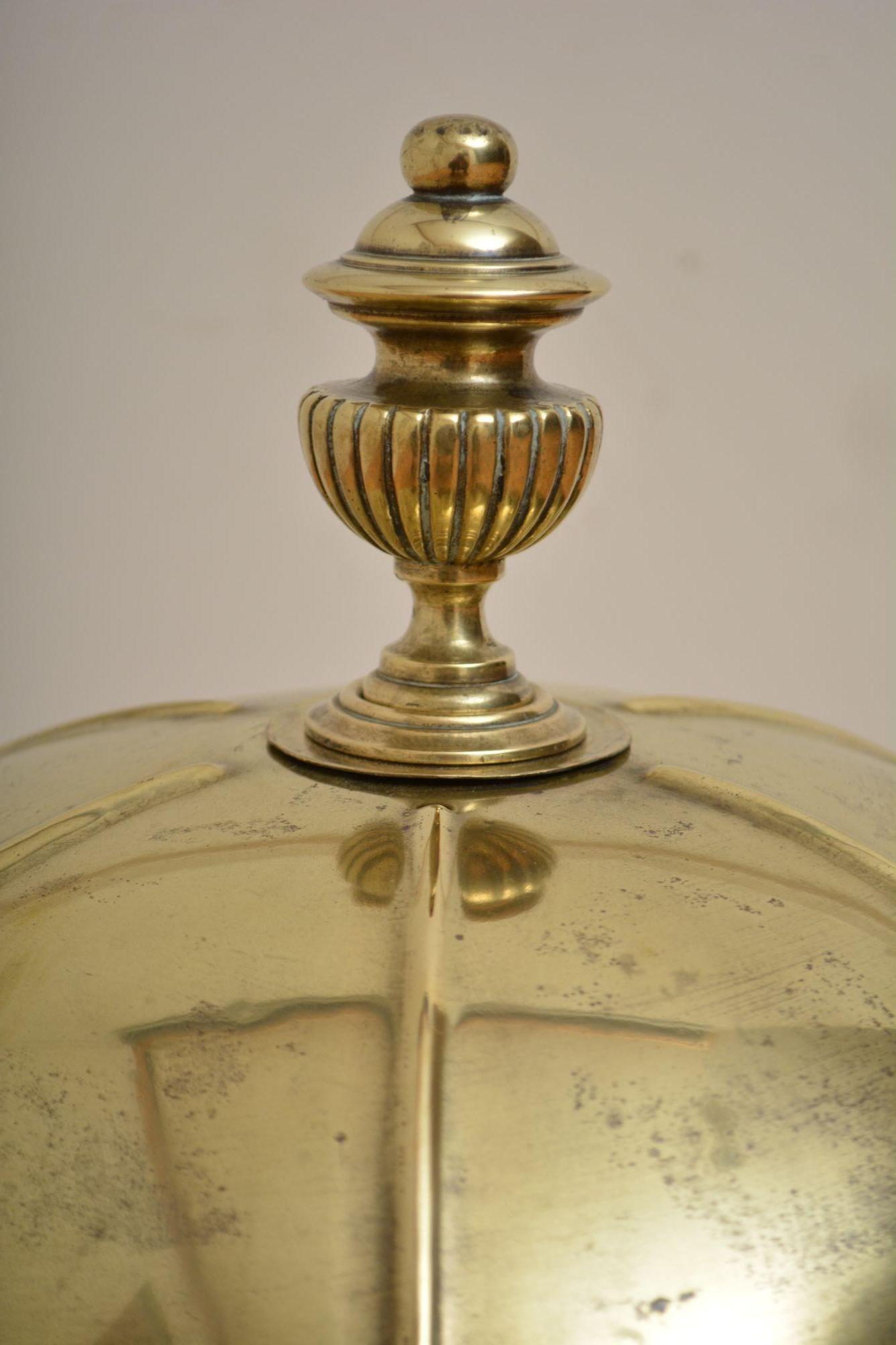 English Edwardian Brass Coal Bin Plant Pot Planter For Sale