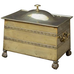 Antique Edwardian Brass Coal Bucket