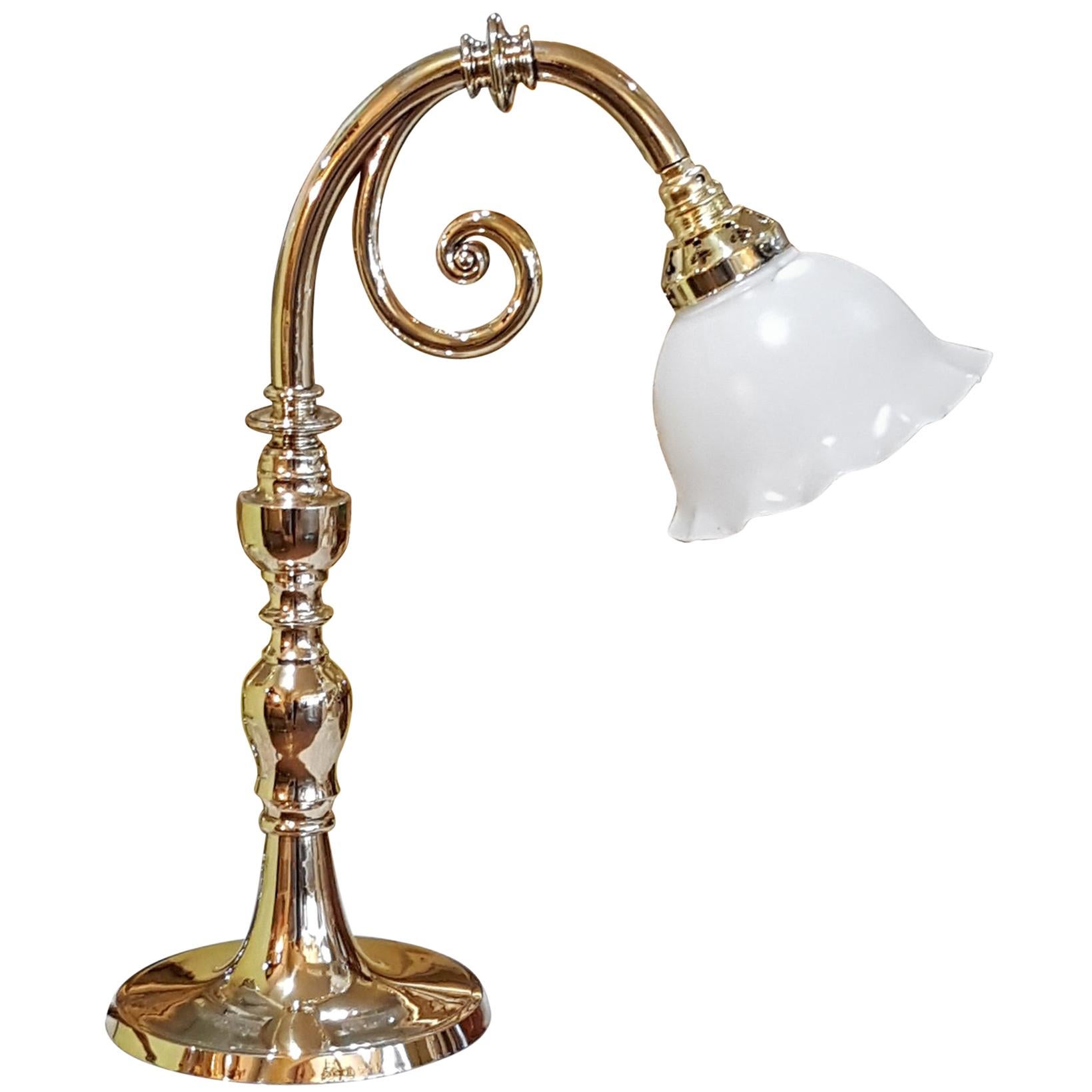 Edwardian Brass Desk Lamp