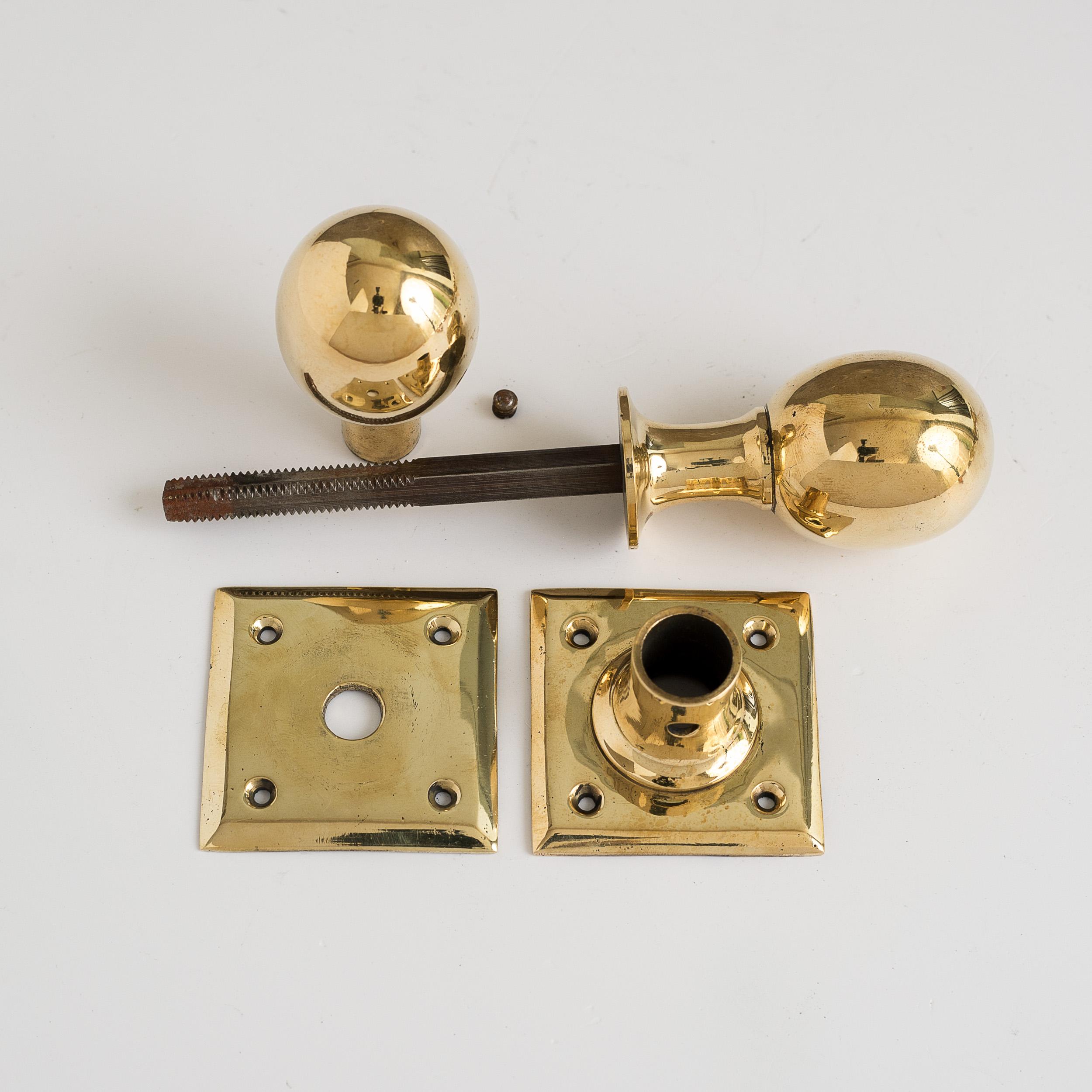 edwardian brass door handles