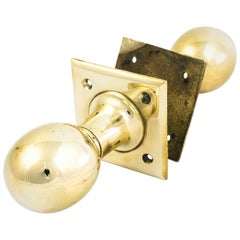 Antique Edwardian Brass Door Knobs