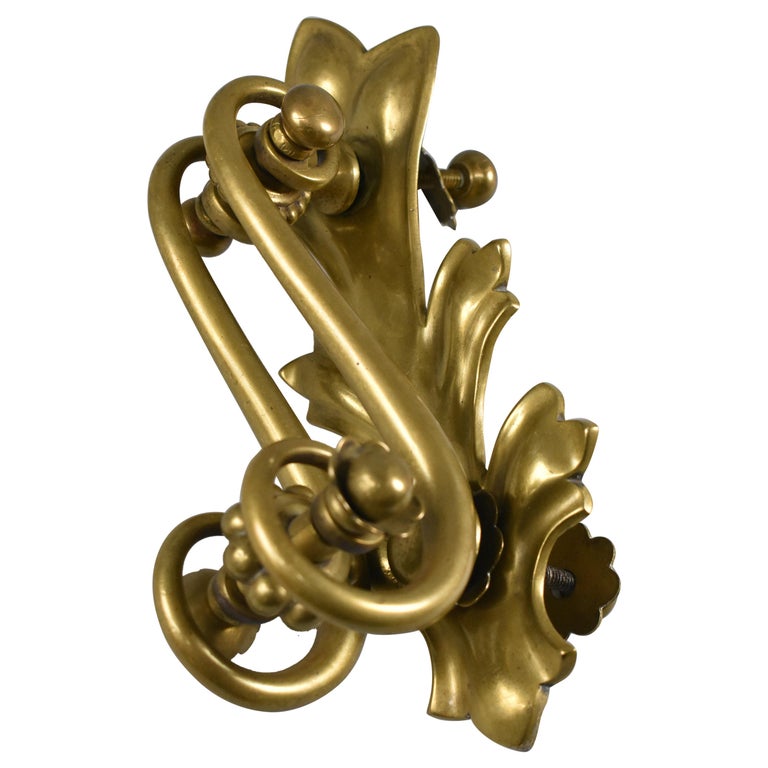 Edwardian Brass Door Knocker at 1stDibs