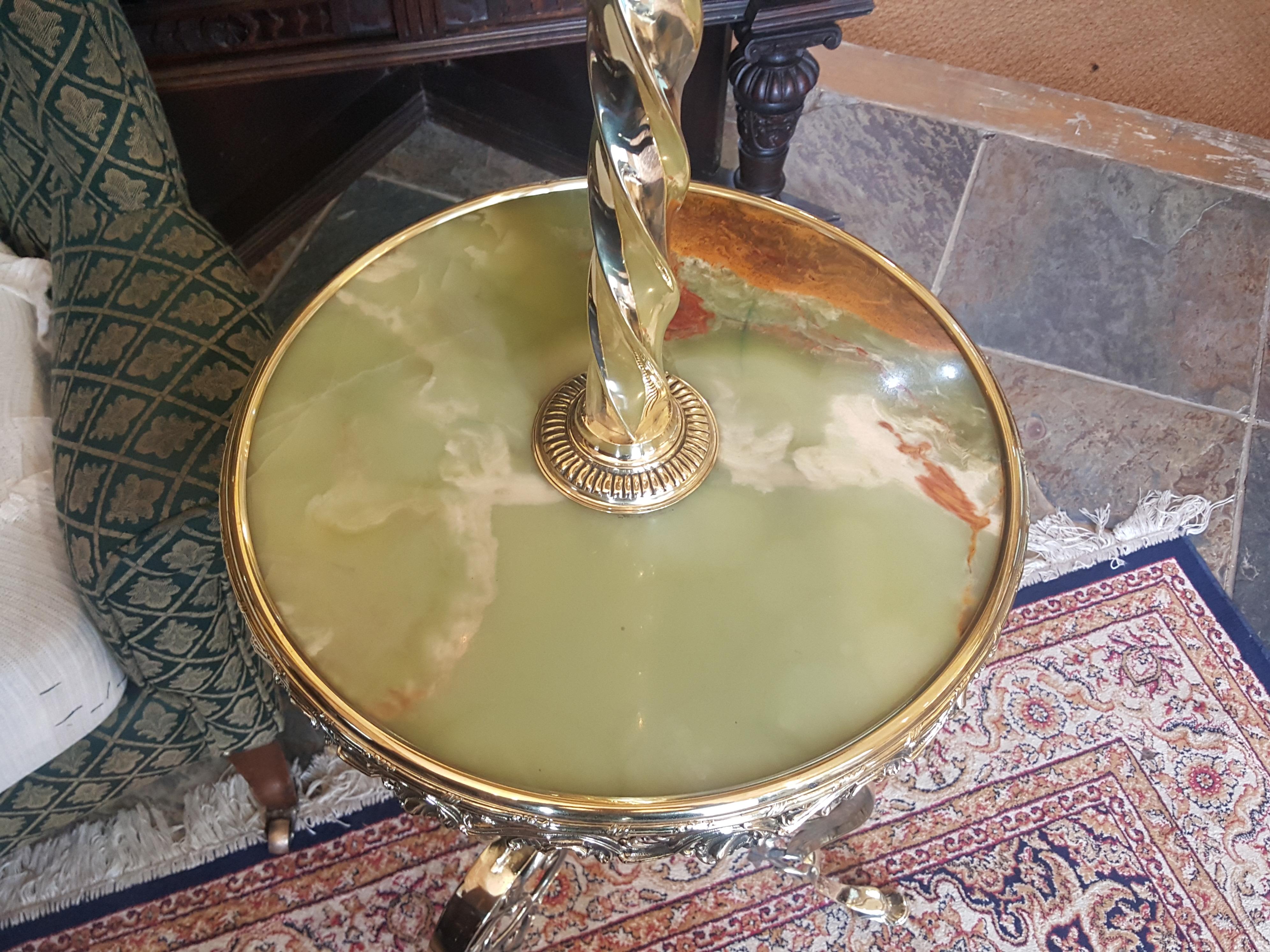 Early 20th Century Edwardian Brass Extending Standard Lamp For Sale