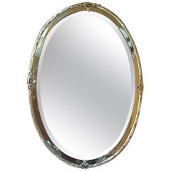 Edwardian Brass Framed Mirror