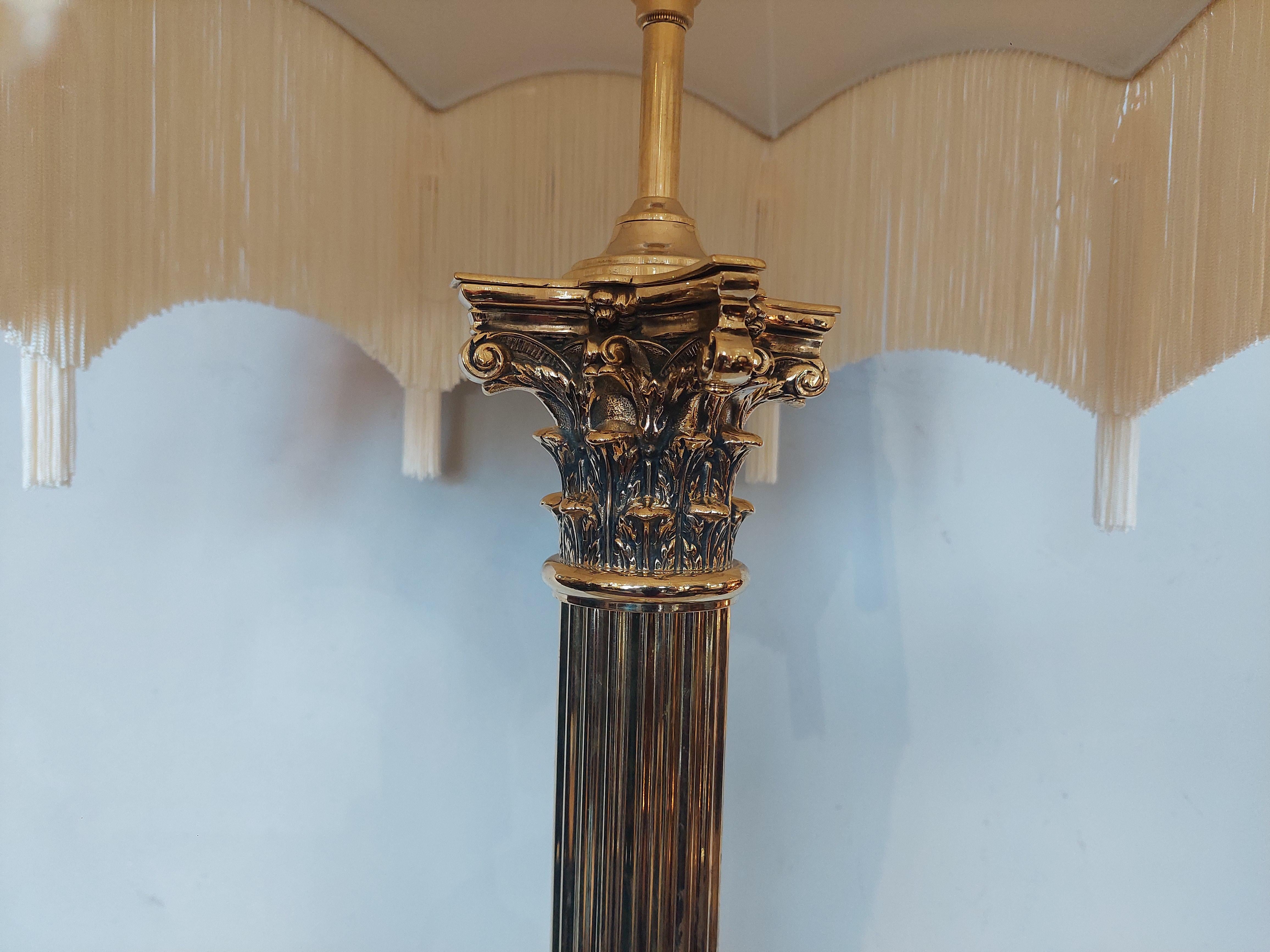 Early 20th Century Edwardian Brass Large Table Lamp For Sale