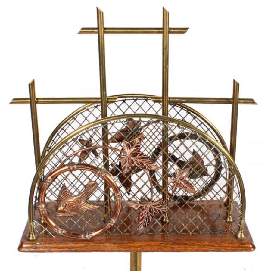 Edwardian Brass Magazine Stand, 20th Century In Good Condition For Sale In London, GB