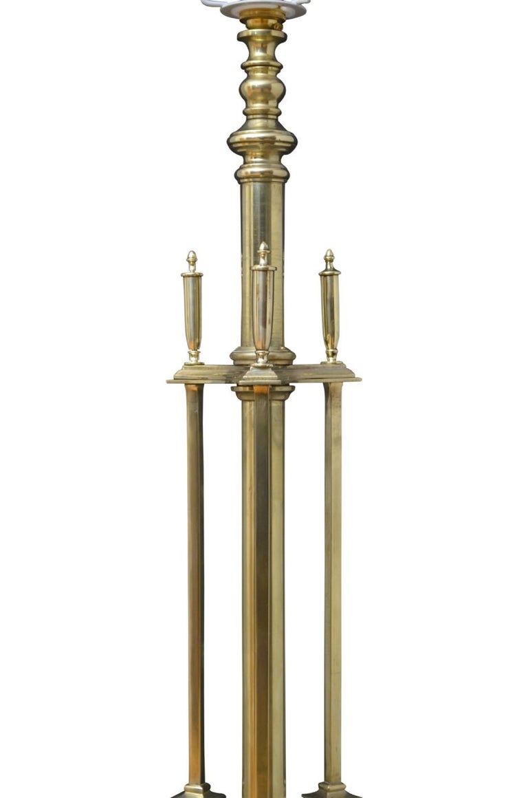 Edwardian Brass Standard Lamp at 1stDibs edwardian floor lamp
