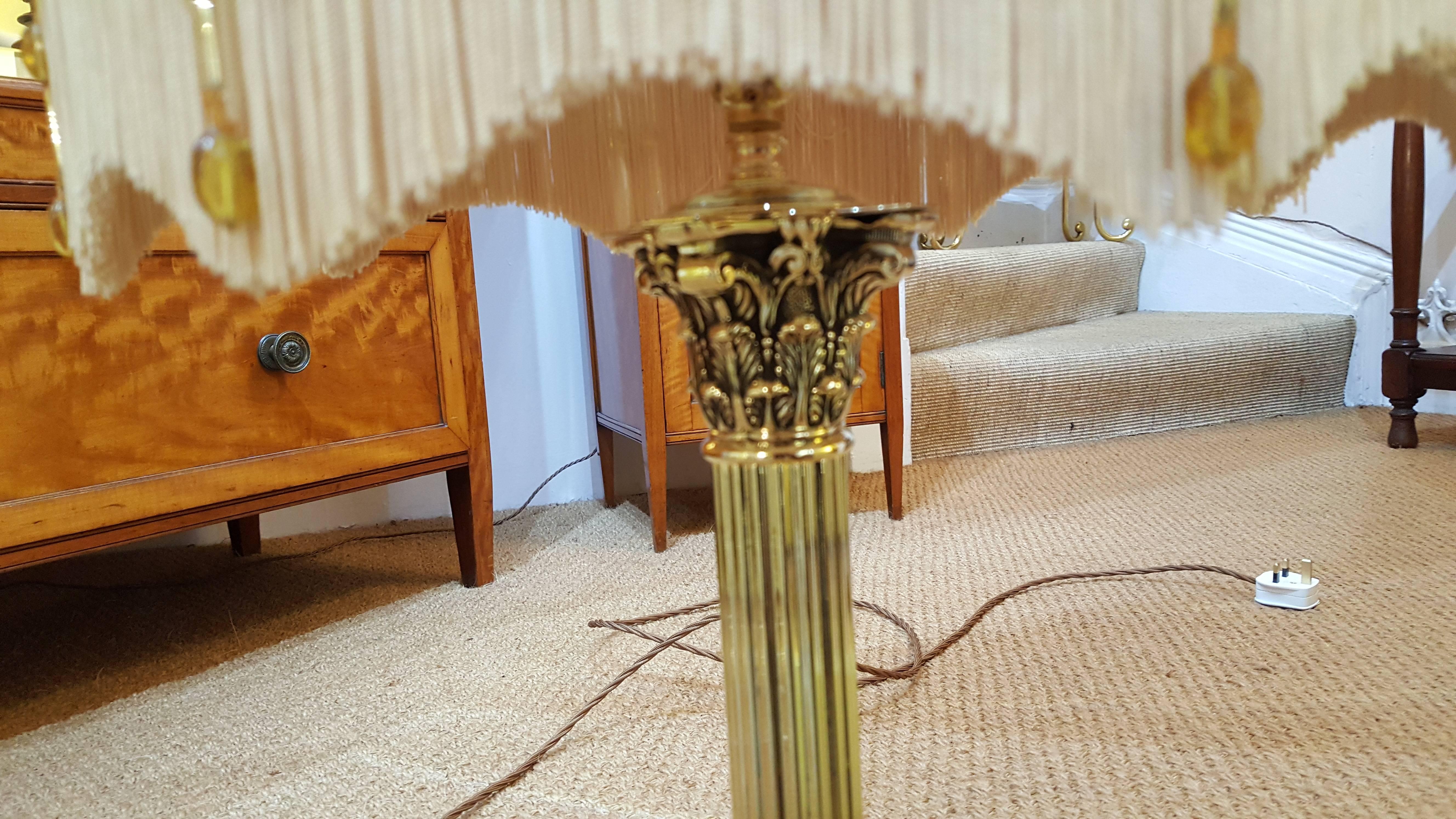 Classical Greek Edwardian Brass Table Lamp