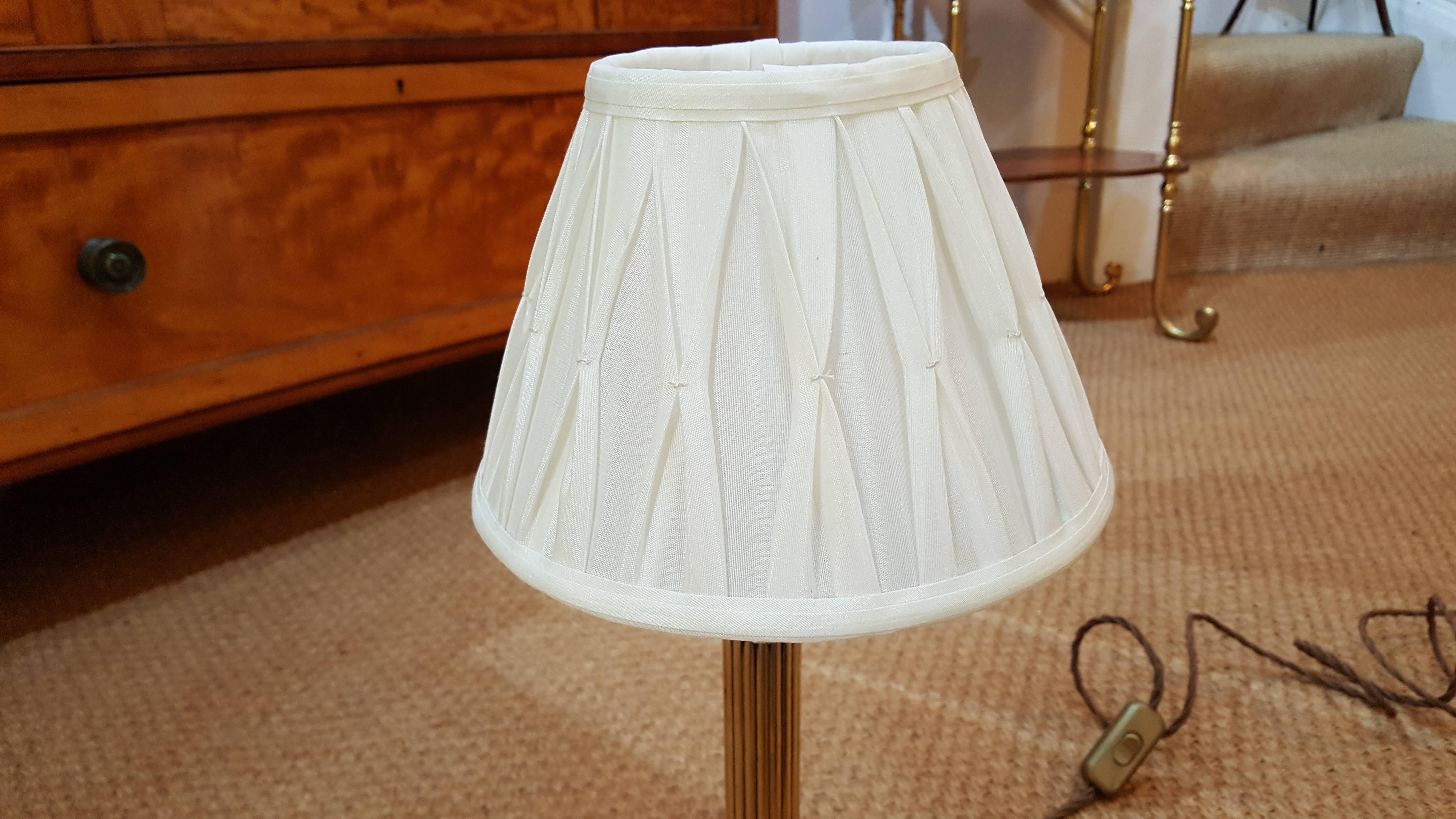 Edwardian Brass Table Lamp In Good Condition In Altrincham, Cheshire