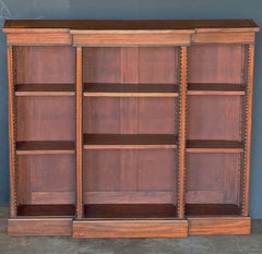Edwardian Breakfront Bookcase of Mahogany from England
