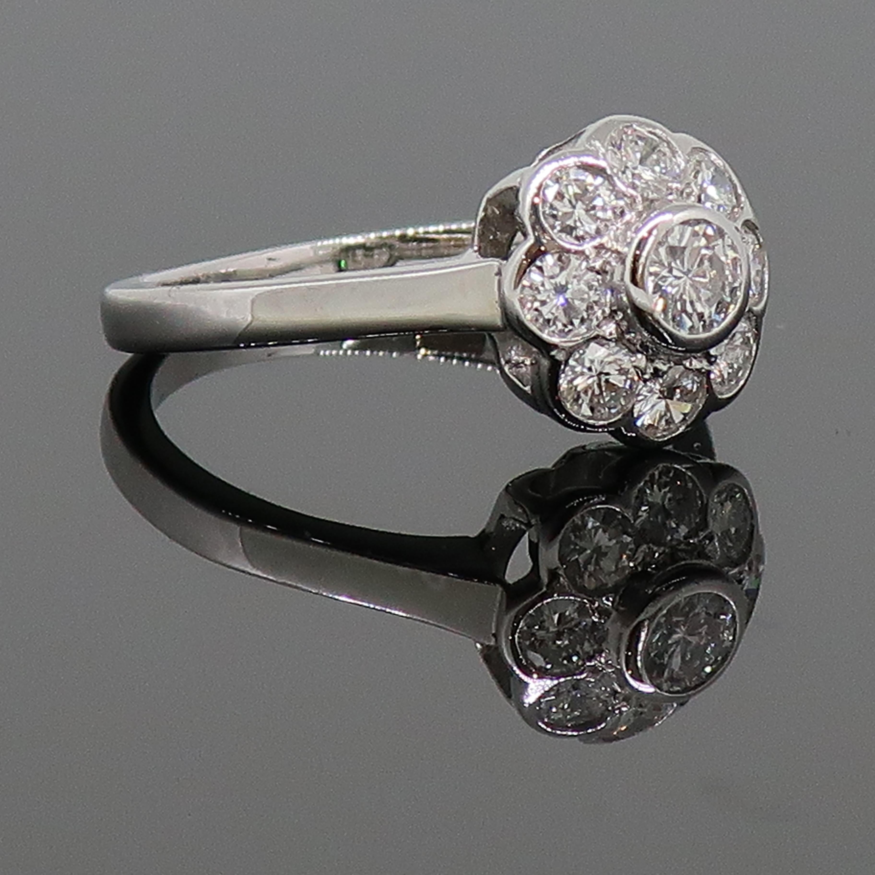 edwardian daisy diamond ring