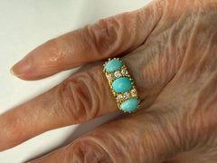Edwardian Brilliant Turquoise Diamond Ring