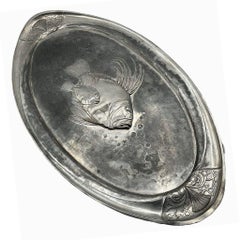 Edwardian Britannia John Dory Fish Meat Platter Serving Tray by W.M.F