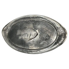 Antique Edwardian Britannia John Dory Fish Meat Platter Serving Tray by W.M.F