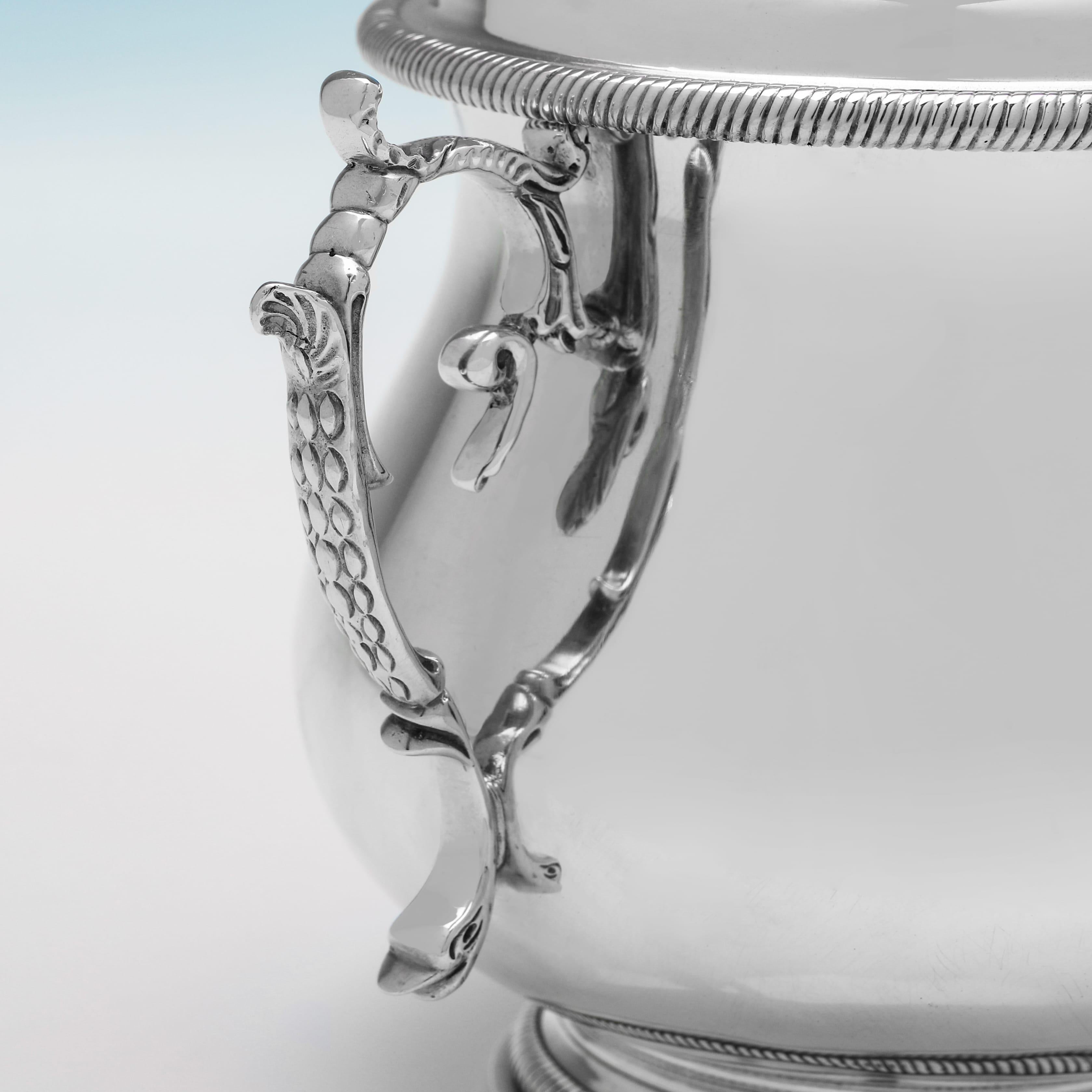 Inglese Porringer d'argento standard Britannia edoardiano - marchiato a Londra nel 1908 in vendita