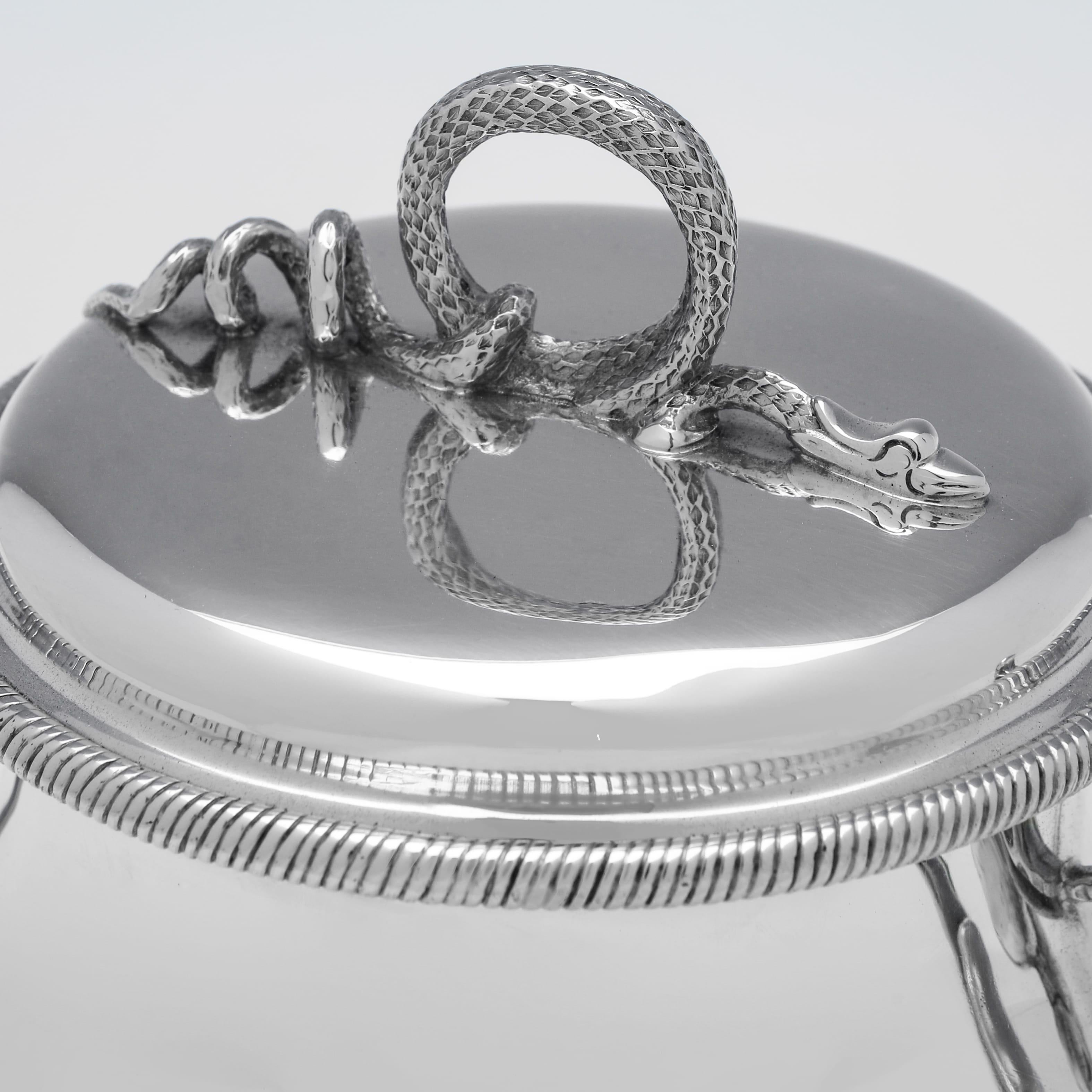 Porringer d'argento standard Britannia edoardiano - marchiato a Londra nel 1908 In condizioni buone in vendita a London, London